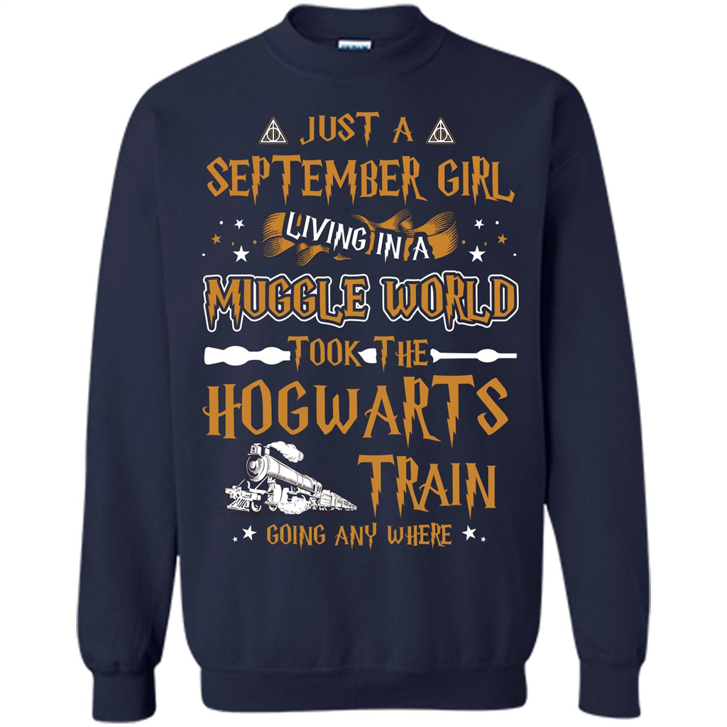 Harry Potter T-shirt Just A September Girl Living In A Muggle World   