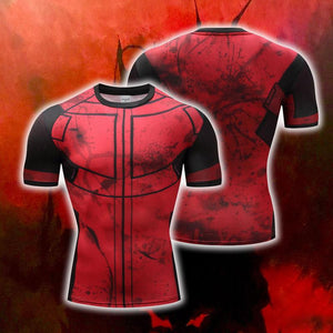 Deadpool Cosplay Short Sleeve Compression T-shirt US/EU XXS  