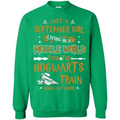 Harry Potter T-shirt Just A September Girl Living In A Muggle World   