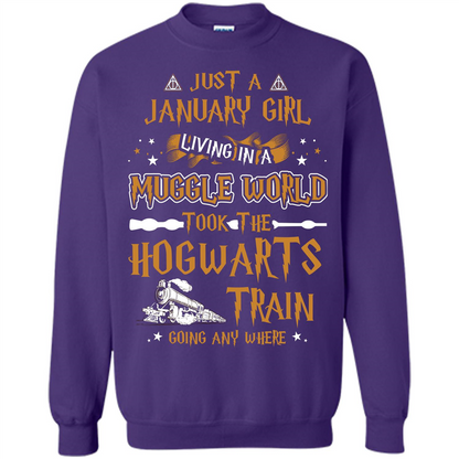 Harry Potter T-shirt Just A January Girl Living In A Muggle World   