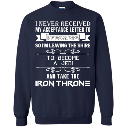 I Never Received My Acceptance Letter To Hogwarts T-shirt Navy S 