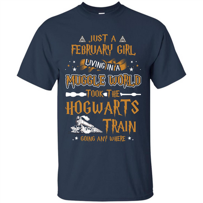 Harry Potter T-shirt Just A February Girl Living In A Muggle World   