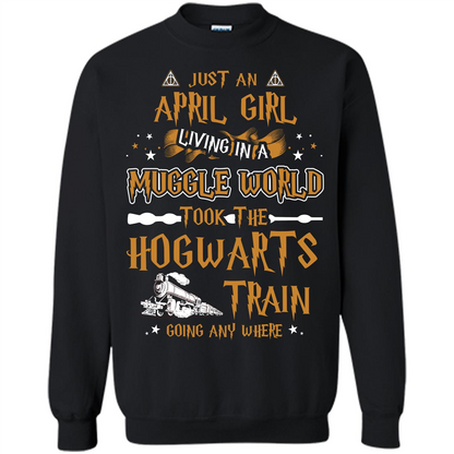 Harry Potter T-shirt Just An April Girl Living In A Muggle World Black S 