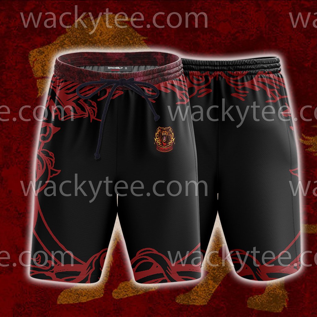 Brave Like A Gryffindor Harry Potter Beach Shorts S  