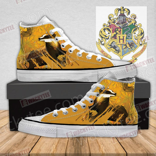 Harry Potter - Loyal Like A Hufflepuff Wacky Style High Top Shoes SIZE 29