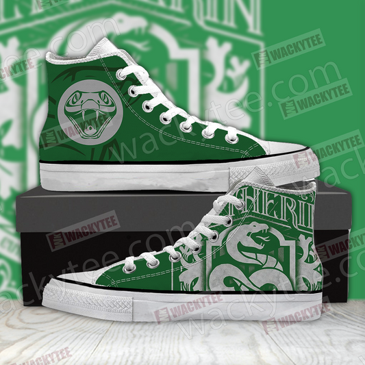 Harry Potter Cunning Like A Slytherin Wacky Style High Top Shoes SIZE 29