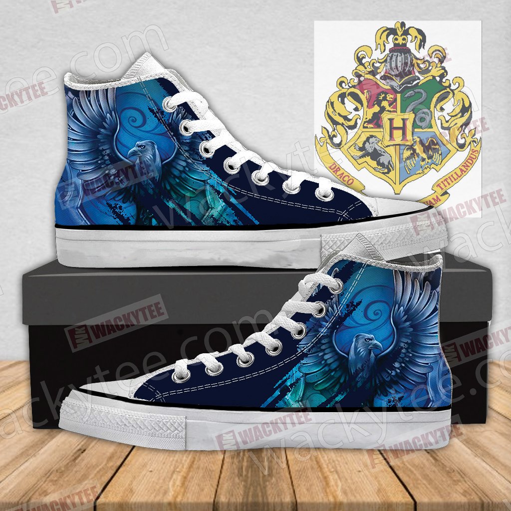 Harry Potter - Wise Like A Ravenclaw Wacky Style High Top Shoes Men SIZE 36 