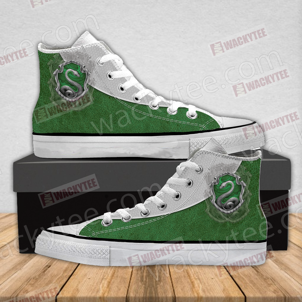 Harry Potter - Slytherin Edition New Style High Top Shoes Men SIZE 36 
