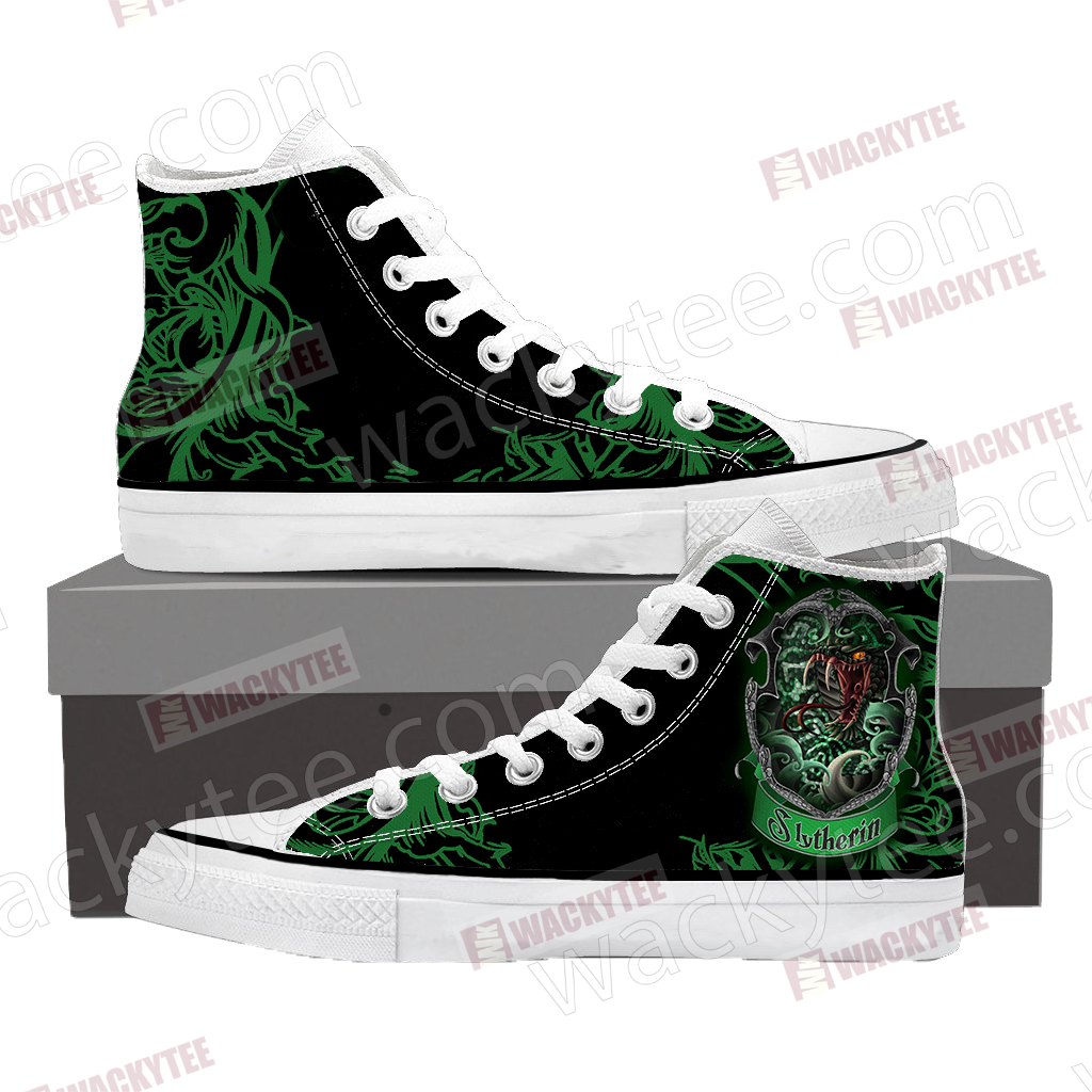Cunning Like A Slytherin Harry Potter High Top Shoes Men SIZE 36 