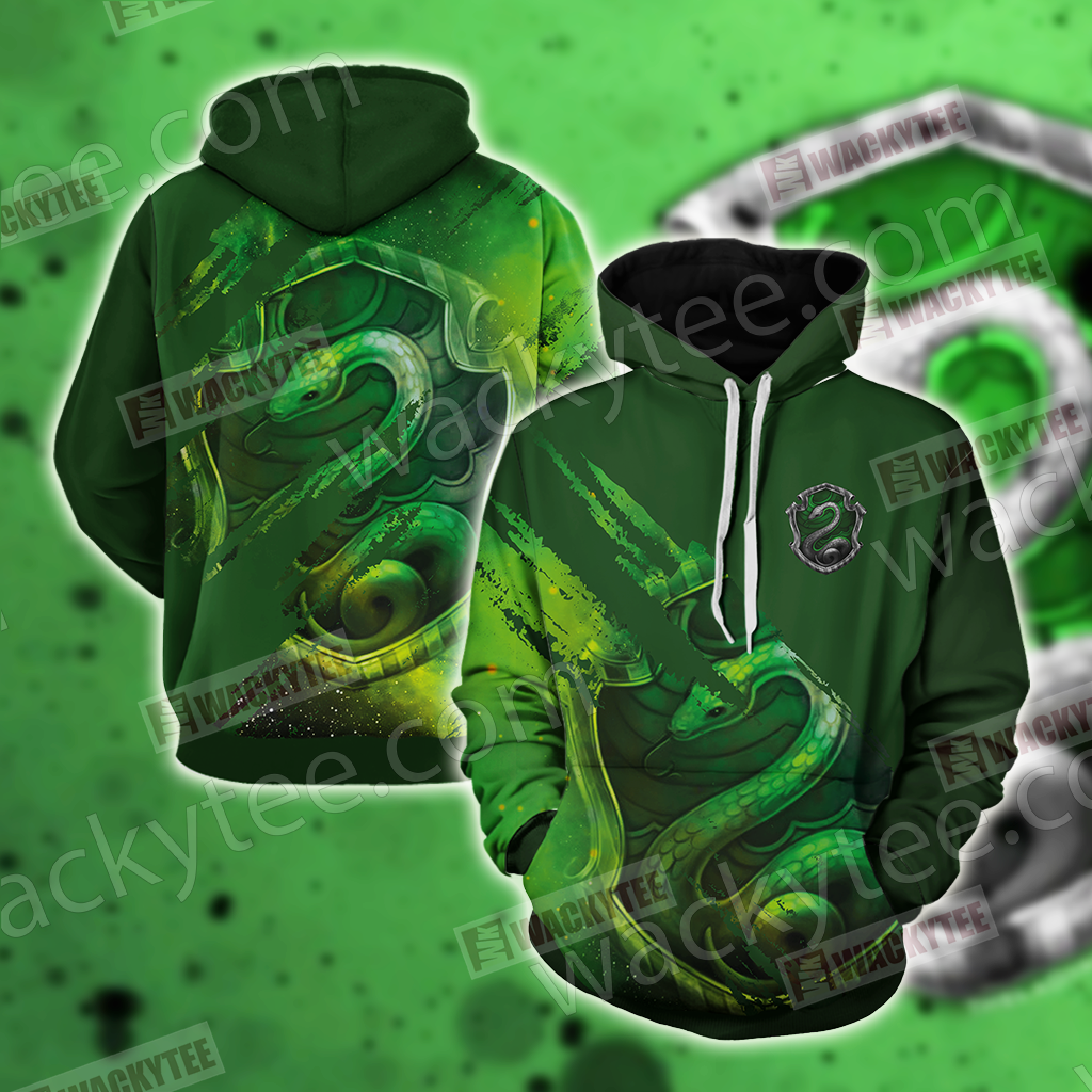 Harry Potter - Cunning Like A Slytherin Wacky Style Unisex 3D T-shirt Hoodie S 
