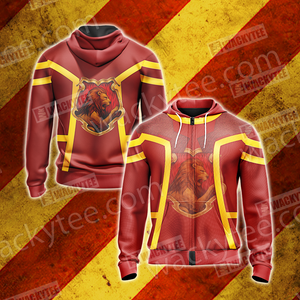 Harry Potter - Gryffindor Unisex 3D T-shirt Zip Hoodie S 