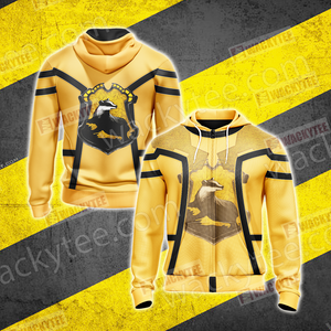 Harry Potter - Hufflepuff Unisex 3D T-shirt Zip Hoodie S 