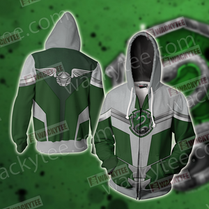 Hogwarts Castle Harry Potter - Slytherin Edition New Style Unisex 3D T-shirt Zip Hoodie S 