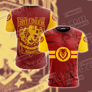 Harry Potter Brave Like A Gryffindor Wacky Style Unisex 3D T-shirt   