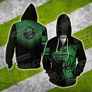 Hogwarts Castle Harry Potter - Cunning Like A Slytherin Wacky Style Unisex 3D T-shirt Zip Hoodie S 