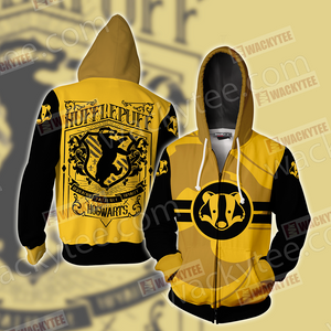 Harry Potter Loyal Like A Hufflepuff Wacky Style Unisex 3D T-shirt Zip Hoodie S 