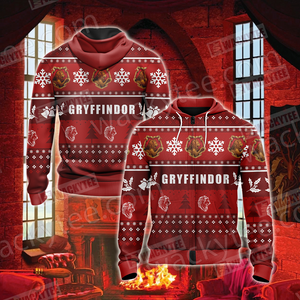 Harry Potter - Gryffindor House New Version Unisex 3D T-shirt Zip Hoodie S 