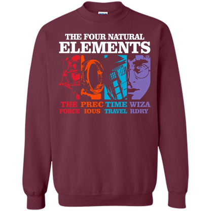 Movie T-shirt The Four Natural Elements T-shirt Maroon S 