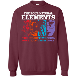 Movie T-shirt The Four Natural Elements T-shirt Maroon S 