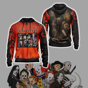 Horror Characters Halloween TV Show Unisex 3D T-shirt Zip Hoodie XS 