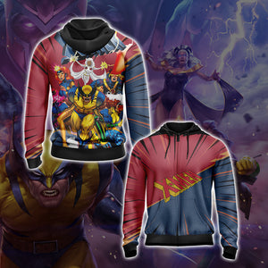 X-men Character New Unisex 3D T-shirt Zip Hoodie XS 