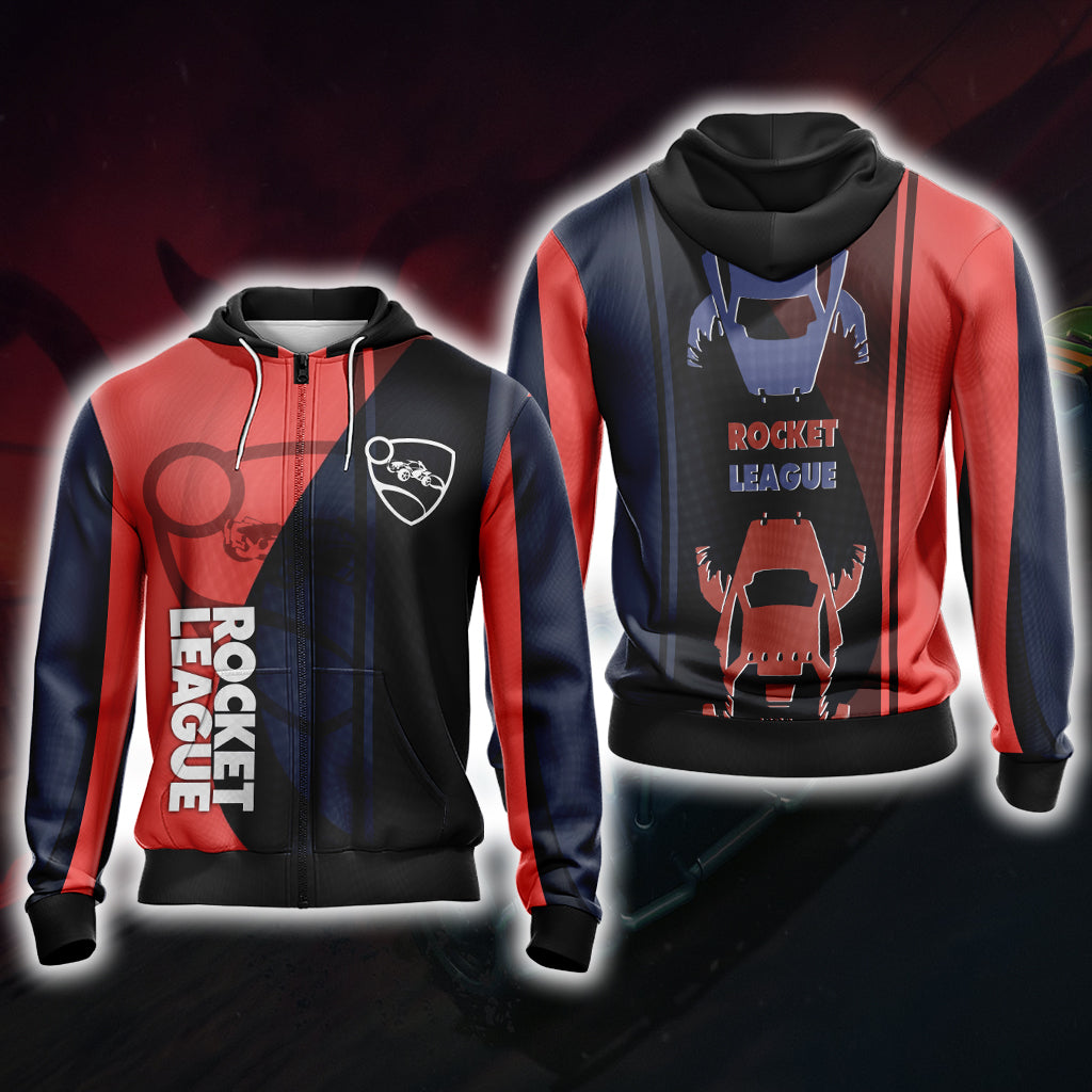 Rocket League New Style Unisex 3D T-shirt Zip Hoodie XS 