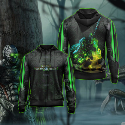 StarCraft - Ghost Unisex 3D T-shirt Zip Hoodie XS 