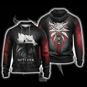 The Witcher 3 Wild Hunt Unisex 3D T-shirt Zip Hoodie XS 