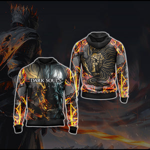 Dark Souls - Gravelord Unisex 3D T-shirt Zip Hoodie XS 