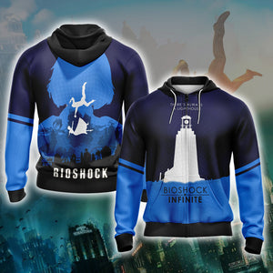 BioShock Infinite There's Always A Lighthouse New Unisex 3D T-shirt Zip Hoodie XS 