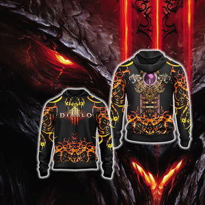 Diablo III - Class Crests Unisex 3D T-shirt Zip Hoodie XS 