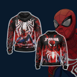 Spider-Man Unisex 3D T-shirt Zip Hoodie XS 