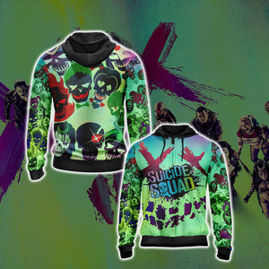 Suicide Squad New Style Unisex 3D T-shirt Zip Hoodie XS 