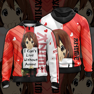 I Can't Live Without Anime Unisex 3D T-shirt Zip Hoodie Zip Hoodie S 