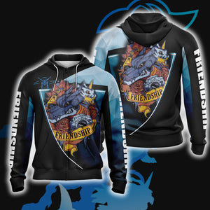 Digimon - Friendship Unisex 3D T-shirt Zip Hoodie XS 