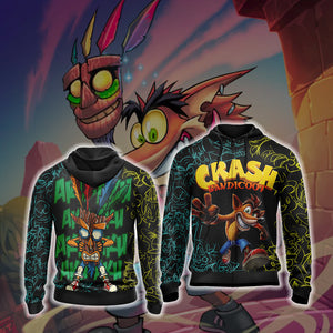 Crash Bandicoot New Unisex 3D T-shirt Zip Hoodie S 