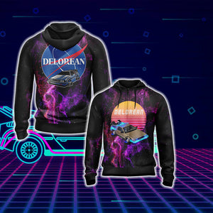 Delorean Space Unisex 3D T-shirt Zip Hoodie XS 