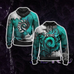 StarCraft - Zerg New Unisex 3D T-shirt Zip Hoodie XS 
