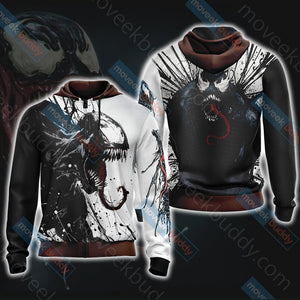 Spider-Man - Venom New Look Unisex 3D T-shirt Zip Hoodie XS 