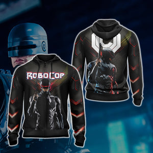 Robocop Unisex 3D T-shirt Zip Hoodie XS 