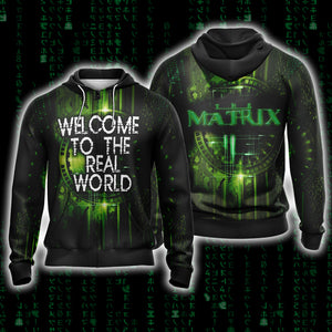 The Matrix Welcome To The Real World Unisex 3D T-shirt Zip Hoodie XS 