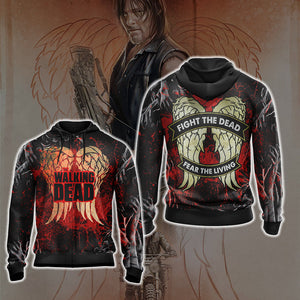 The Walking Dead - Daryl Dixon Unisex 3D T-shirt Zip Hoodie XS 