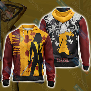 Kill Bill New Style Unisex 3D T-shirt Zip Hoodie XS 