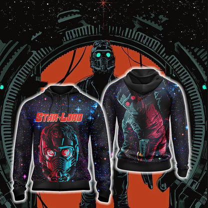 Guardians Of The Galaxy - Starlord Unisex 3D T-shirt Zip Hoodie XS 