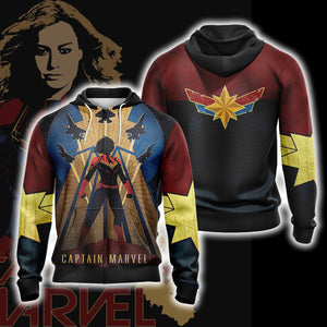 Captain Marvel  Unisex 3D T-shirt Zip Hoodie XS 