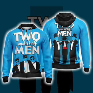 Two And A Half Men TV Show Unisex 3D T-shirt Zip Hoodie XS 