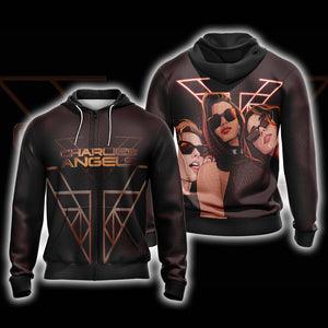 Charlie's Angels Symbol Unisex 3D T-shirt Zip Hoodie XS 