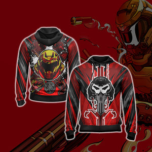 Doom - Slayers New Look Unisex 3D T-shirt Zip Hoodie XS 