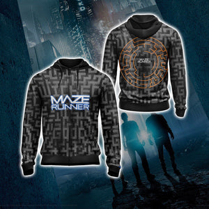 Maze Runner Unisex 3D T-shirt Zip Hoodie XS 