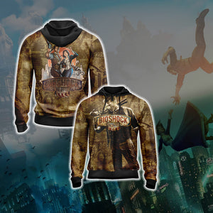 BioShock Infinite New Unisex 3D T-shirt Zip Hoodie XS 